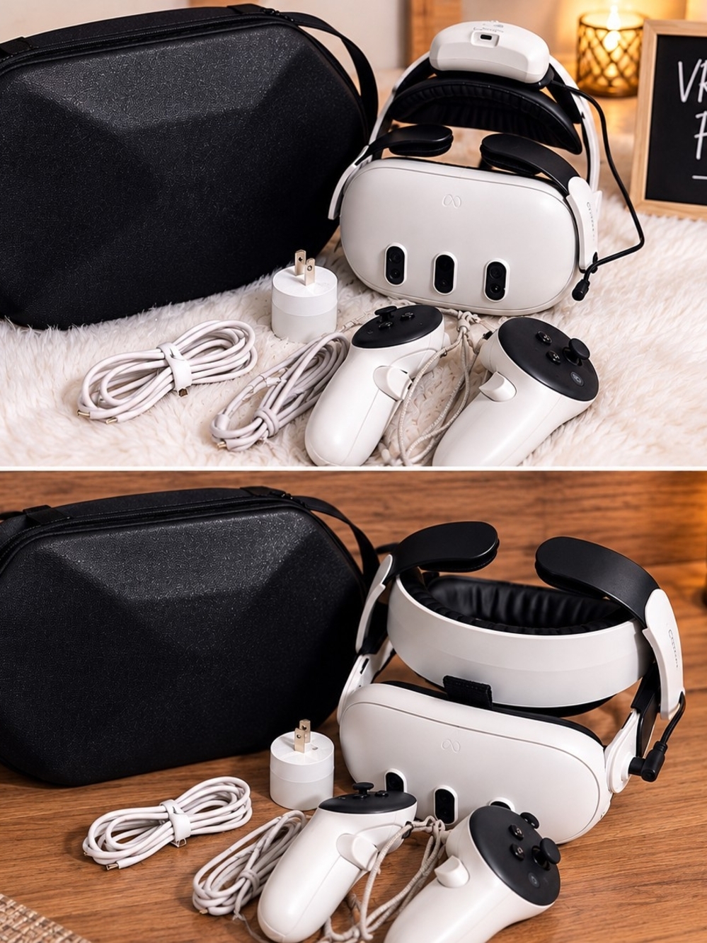 Meta-Quest 3 compatible White Standalone VR Headset with Controllers W/O Box